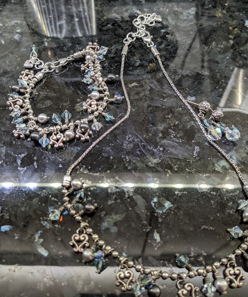 Brighton Multi Blue Crystal, Pearl, & Silver Set - Picture 9 of 13